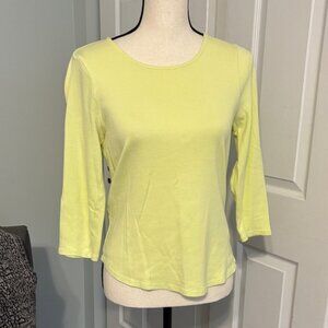 Lemon Yellow Chico’s ultimate tee